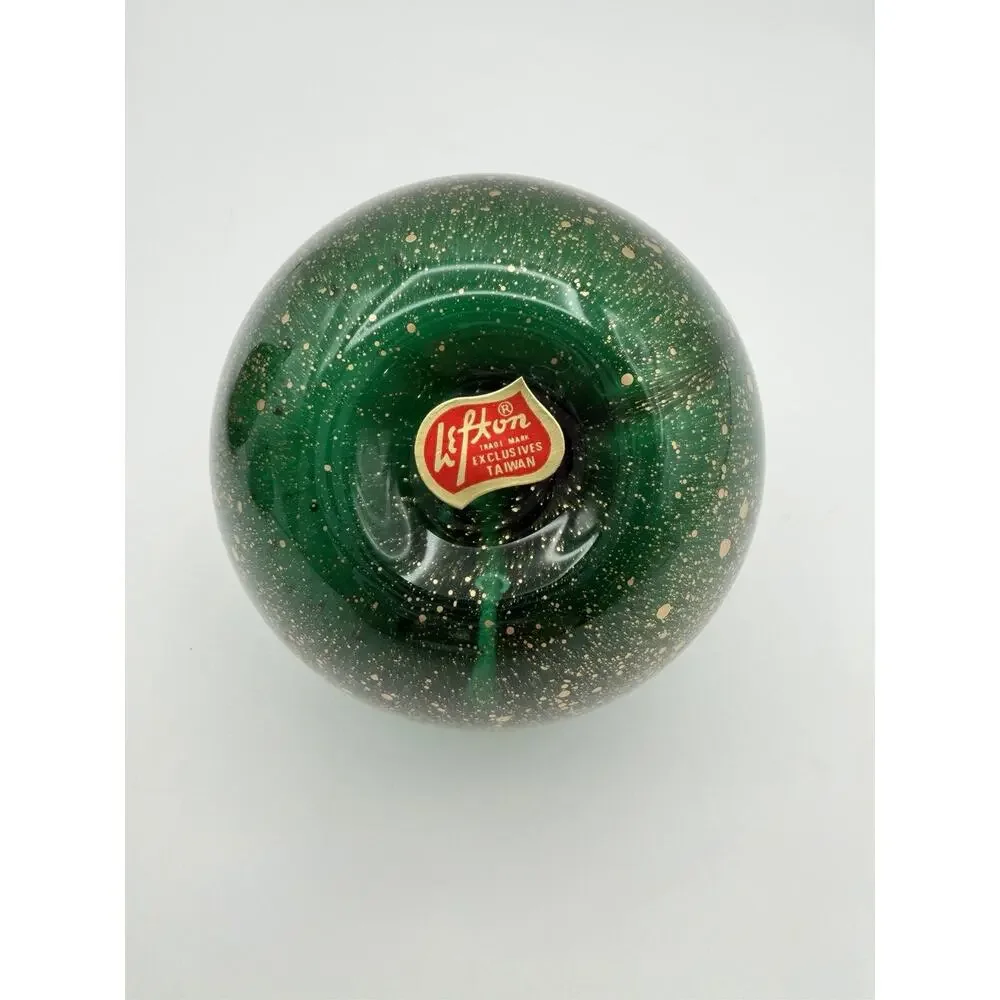 Lefton Blown Glass Oil Diffuser Purple & Green Balls 3” Teal Teardrop 5.5” Gold